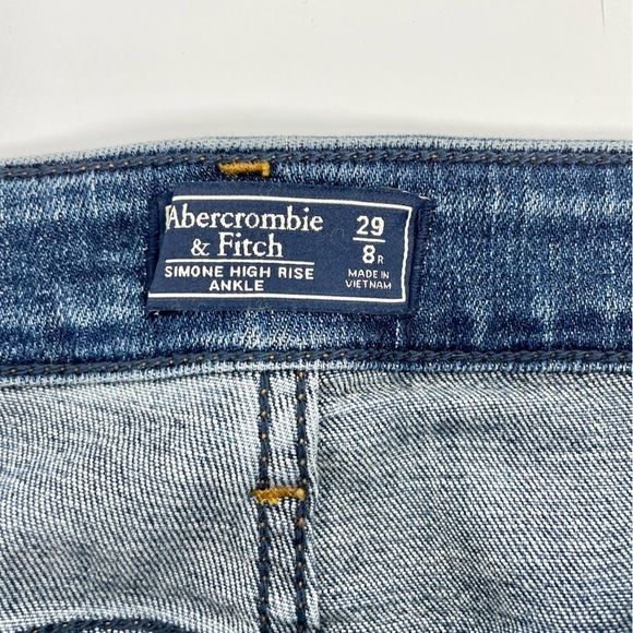 Abercrombie & Fitch Women’s Jeans 29/8 Simone High Rise Ankle‎ Distressed Skinny - Picture 9 of 13